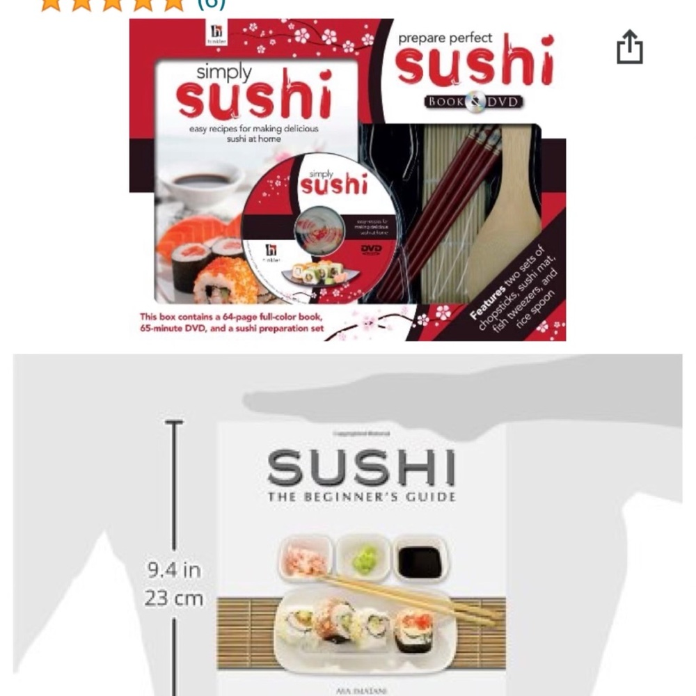 Sushi preparation kit and book bundle set